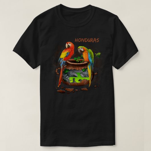 Parrot Message Speaking Honduras Copan Loros T-shirt (Design voorkant)