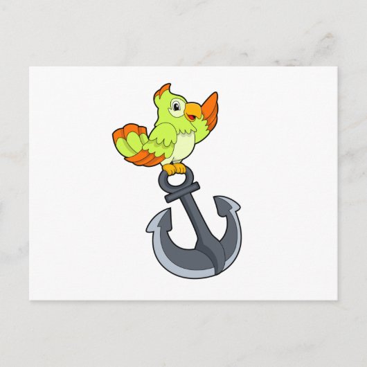 Parrot met Anchor Briefkaart (Voorkant)