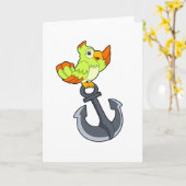Parrot met Anchor Kaart (Gele Bloem)