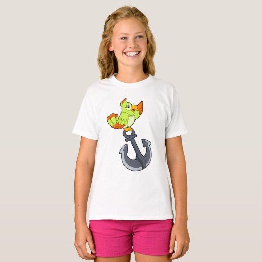 Parrot met Anchor T-shirt (Voorkant volledig)