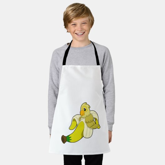 Parrot met bananen schort (Gedragen)