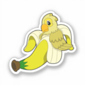 Parrot met bananen sticker (Voorkant)