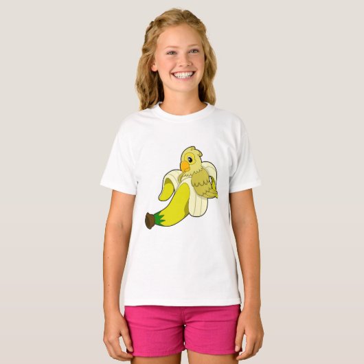 Parrot met bananen t-shirt (Voorkant volledig)