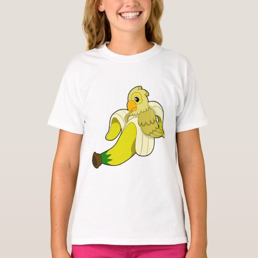 Parrot met bananen t-shirt (Voorkant)