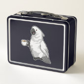 Parrot met beker koffie (Achterkant)