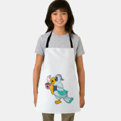 Parrot met beker koffie schort (Insitu)