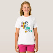 Parrot met beker koffie t-shirt (Voorkant volledig)