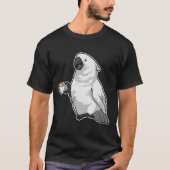 Parrot met beker koffie t-shirt (Voorkant)