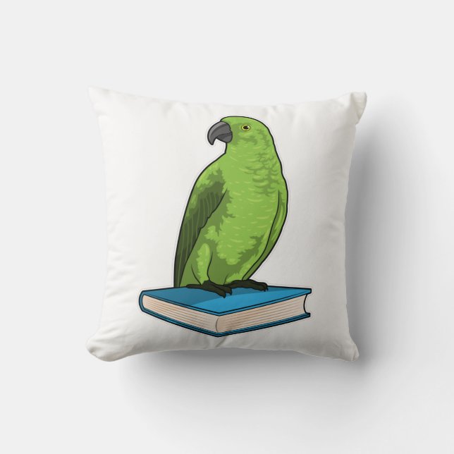 Parrot met Boek Kussen (Voorkant)