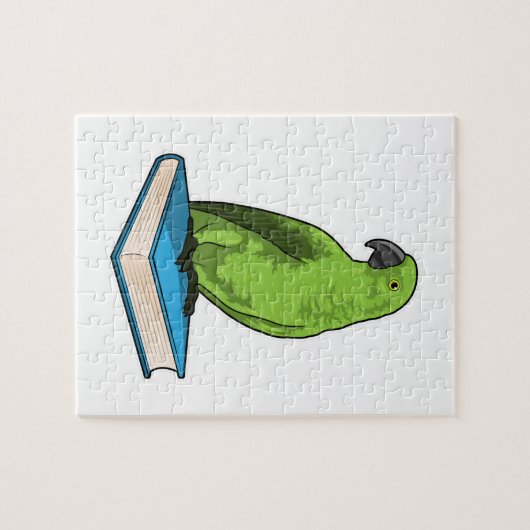 Parrot met Boek Legpuzzel (Horizontaal)