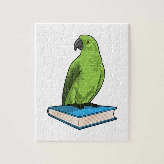 Parrot met Boek Legpuzzel (Verticaal)