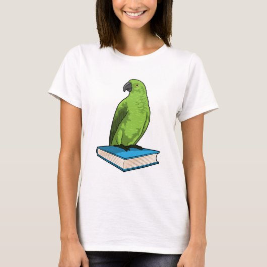 Parrot met Boek T-shirt (Voorkant)
