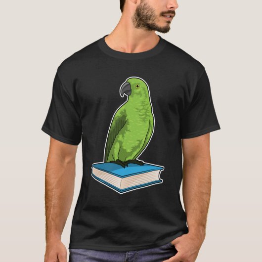 Parrot met Boek T-shirt (Voorkant)