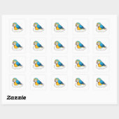 Parrot met Cloud Vierkante Sticker (Vel)
