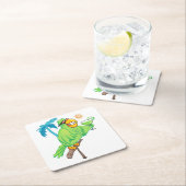 Parrot met cocktail kartonnen onderzetters (Insitu)