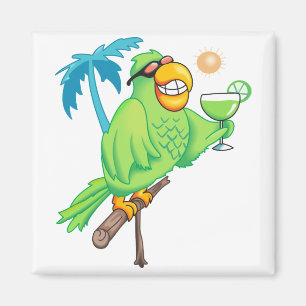 Parrot met cocktail magneet