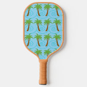 Parrot met cocktail op maat pickleball paddle (Achterkant)