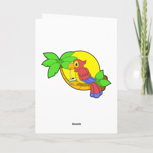 Parrot met Coconut Kaart (Achterkant)