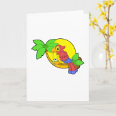 Parrot met Coconut Kaart (Gele Bloem)