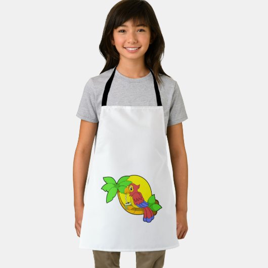 Parrot met Coconut Schort (Insitu)