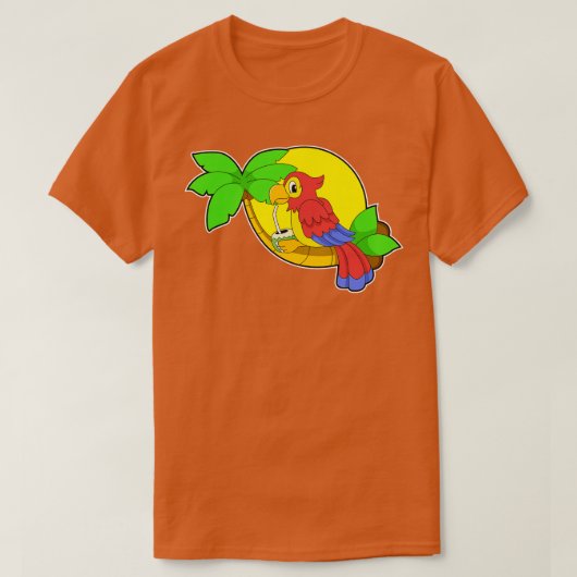 Parrot met Coconut T-shirt (Design voorkant)