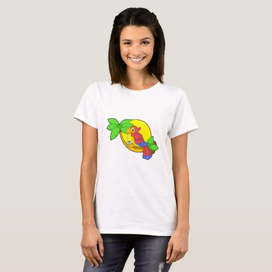 Parrot met Coconut T-shirt (Voorkant volledig)