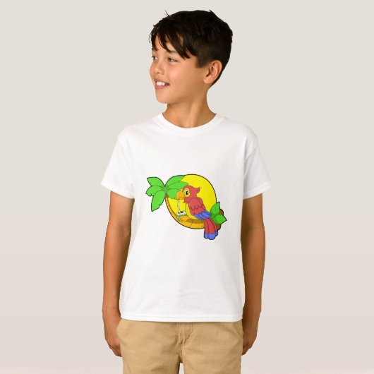 Parrot met Coconut T-shirt (Voorkant volledig)