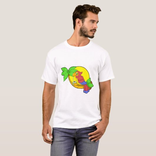 Parrot met Coconut T-shirt (Voorkant volledig)