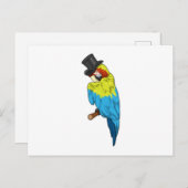 Parrot met Cylinder Briefkaart (Voorkant / Achterkant)