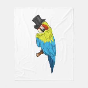 Parrot met Cylinder Fleece Deken