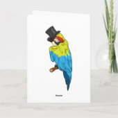 Parrot met Cylinder Kaart (Achterkant)