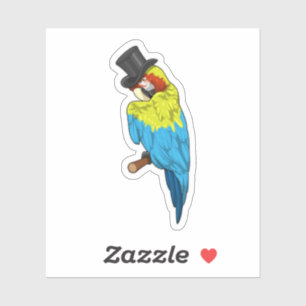 Parrot met Cylinder Sticker