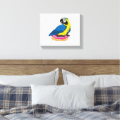 Parrot met Donut Canvas Afdruk (Insitu (Slaapkamer))
