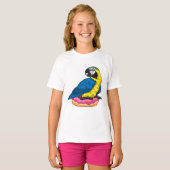 Parrot met Donut T-shirt (Voorkant volledig)