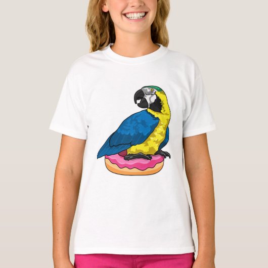 Parrot met Donut T-shirt (Voorkant)