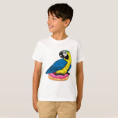 Parrot met Donut T-shirt (Voorkant volledig)