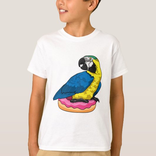 Parrot met Donut T-shirt (Voorkant)