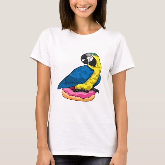 Parrot met Donut T-shirt (Voorkant)