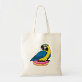 Parrot met Donut Tote Bag (Voorkant)