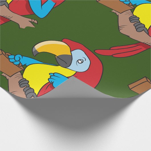 Parrot met een briefcase cadeaupapier