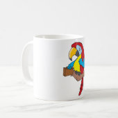 Parrot met een briefcase koffiemok (Voorkant links)