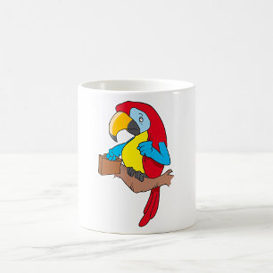 Parrot met een briefcase koffiemok