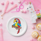 Parrot met een briefcase papieren bordje (Feest)