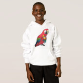 Parrot met glas Oranje sap (Voorkant volledig)