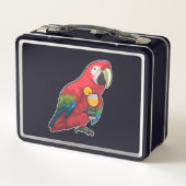 Parrot met glas Oranje sap (Achterkant)