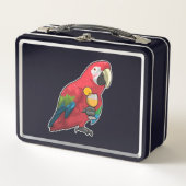 Parrot met glas Oranje sap (Voorkant)