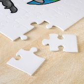 Parrot met glas Oranje sap Legpuzzel (Zijkant)