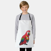 Parrot met glas Oranje sap Schort (Gedragen)