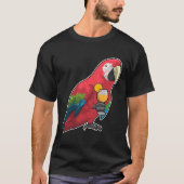 Parrot met glas Oranje sap T-shirt (Voorkant)
