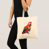 Parrot met glas Oranje sap Tote Bag (Voorkant (product))